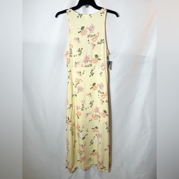 NWT Abound Floral Midi Dress With Tie Front - Picture 3 of 4